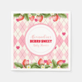 Serviette En Papier Baby shower Berry Sweet Strawberry (Devant)