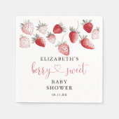 Serviette En Papier Baby shower Berry Sweet Strawberry (Devant)