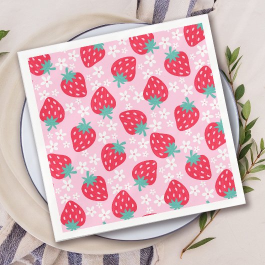 Serviette En Papier Baby shower Berry Sweet Strawberry