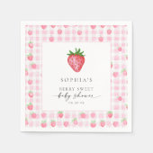 Serviette En Papier Baby shower Berry Sweet Strawberry (Devant)