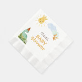 Serviette En Papier Baby shower blanc Dinosaure moderne serviettes (Coin)