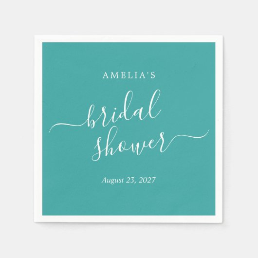 Serviette En Papier Baby Shower Bleu  (Devant)