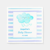 Serviette En Papier Baby shower Bleu Aquarelle Baies Papier Napkin (Devant)