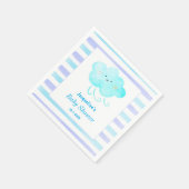 Serviette En Papier Baby shower Bleu Aquarelle Baies Papier Napkin (Coin)