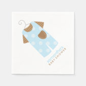 Serviette En Papier Baby shower bleu bébé (Devant)