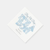 Serviette En Papier Baby shower bleu bébé serviettes (Coin)