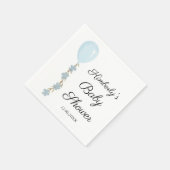 Serviette En Papier Baby shower Bleu Cute (Coin)