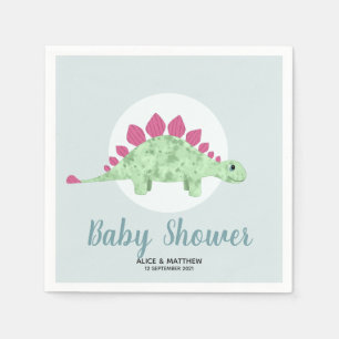 Serviette En Papier Baby shower Bleu Dinosaure des Garçons
