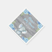 Serviette En Papier Baby shower bleu éléphant serviettes (Coin)