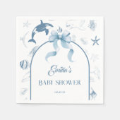 Serviette En Papier Baby shower bleu Ocean Sprinkings (Devant)