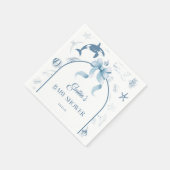 Serviette En Papier Baby shower bleu Ocean Sprinkings (Coin)