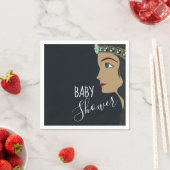 Serviette En Papier Baby shower bleu princesse (En situation)