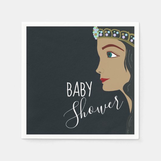Serviette En Papier Baby shower bleu princesse (Devant)