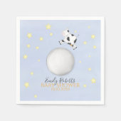 Serviette En Papier Baby shower bleu rime rime personnalisée (Devant)