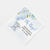 Serviette En Papier Baby shower Blue Elephant (Coin)