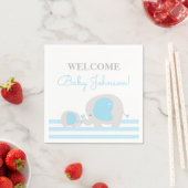 Serviette En Papier Baby shower Blue Elephant Boy (En situation)