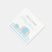 Serviette En Papier Baby shower Blue Elephant Boy (Coin)