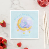 Serviette En Papier Baby shower Blue Elephant Boy (En situation)