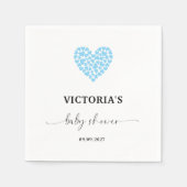 Serviette En Papier Baby shower Blue Heart (Devant)