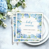Serviette En Papier Baby shower Blue Hydrangea