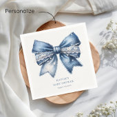 Serviette En Papier Baby shower Blue Jean Bow