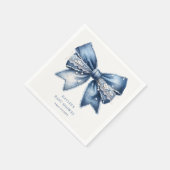 Serviette En Papier Baby shower Blue Jean Bow (Coin)