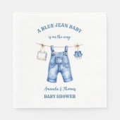 Serviette En Papier Baby shower Blue Jean Denim (Devant)