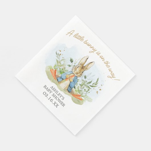 Serviette En Papier Baby shower Blue Peter Rabbit (Coin)