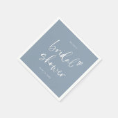 Serviette En Papier Baby Shower Bohème Bleu Poussière (Coin)