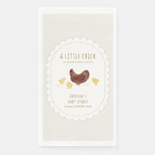 Serviette En Papier Baby Shower Bohème Minimaliste Neutre de Ferme de