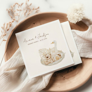 Serviette En Papier Baby Shower Bohème Neutre pour la Naissance