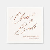 Serviette En Papier Baby Shower Bohème Romantique Fantaisie Script (Devant)