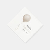 Serviette En Papier Baby shower Boho Ballot Beige Moderne (Coin)