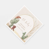 Serviette En Papier Baby shower Boho Cactus Arch Desert Cowboy (Coin)