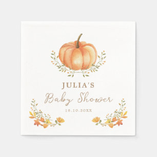 Serviette En Papier Baby shower Boho Citrouille Fall Foliage