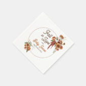 Serviette En Papier Baby shower Boho d'automne (Coin)