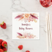 Serviette En Papier Baby shower Boho de Pampas d'automne (En situation)