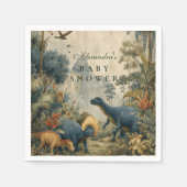 Serviette En Papier Baby Shower Boho Dino (Devant)