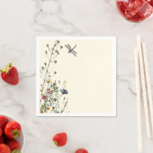 Serviette En Papier Baby shower Boho Fleur sauvage de dragonfly (En situation)