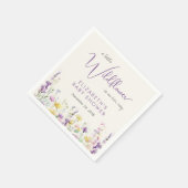 Serviette En Papier Baby shower Boho Fleur sauvage Watercolor (Coin)