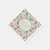 Serviette En Papier Baby shower Boho Jungle Safari (Coin)