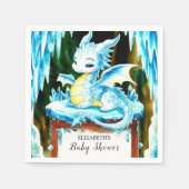 Serviette En Papier Baby shower Boho Little Dragon (Devant)
