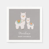 Serviette En Papier Baby shower boho llama (Devant)