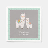 Serviette En Papier Baby shower boho llama (Devant)