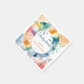 Serviette En Papier Baby shower BOHO personnalisé (Coin)