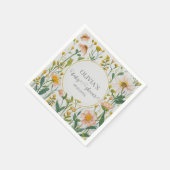 Serviette En Papier Baby shower Boho rustique Fleur sauvage aquarelle (Coin)