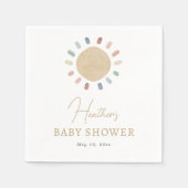 Serviette En Papier Baby Shower Boho Soleil (Devant)