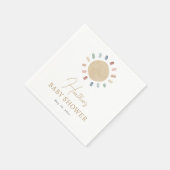 Serviette En Papier Baby Shower Boho Soleil (Coin)