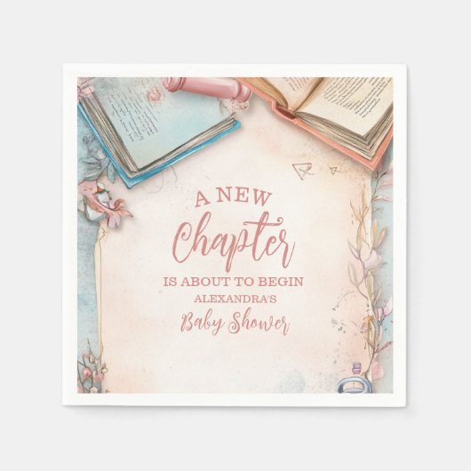 Serviette En Papier Baby shower Boho Storybook (Devant)