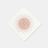 Serviette En Papier Baby shower Boho Sun (Coin)